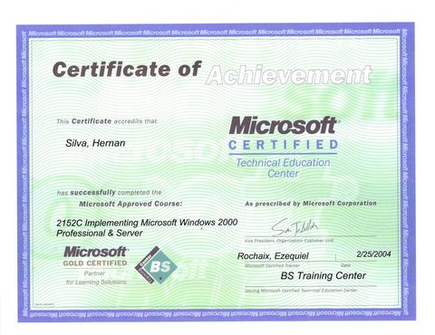 Implementing Microsoft Windows 2000 Professional & Server (2152B)