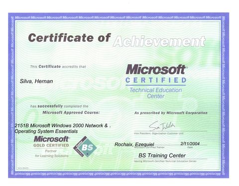Windows 2000 Network & Operating System Essentials (2151B)
