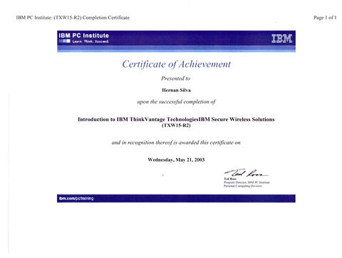 IBM ThinkVantage Technologies — Secure Wireless Solutions