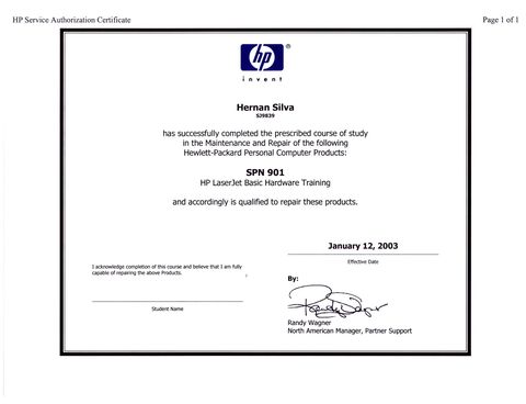 HP LaserJet Basic Hardware Training (SPN 901)